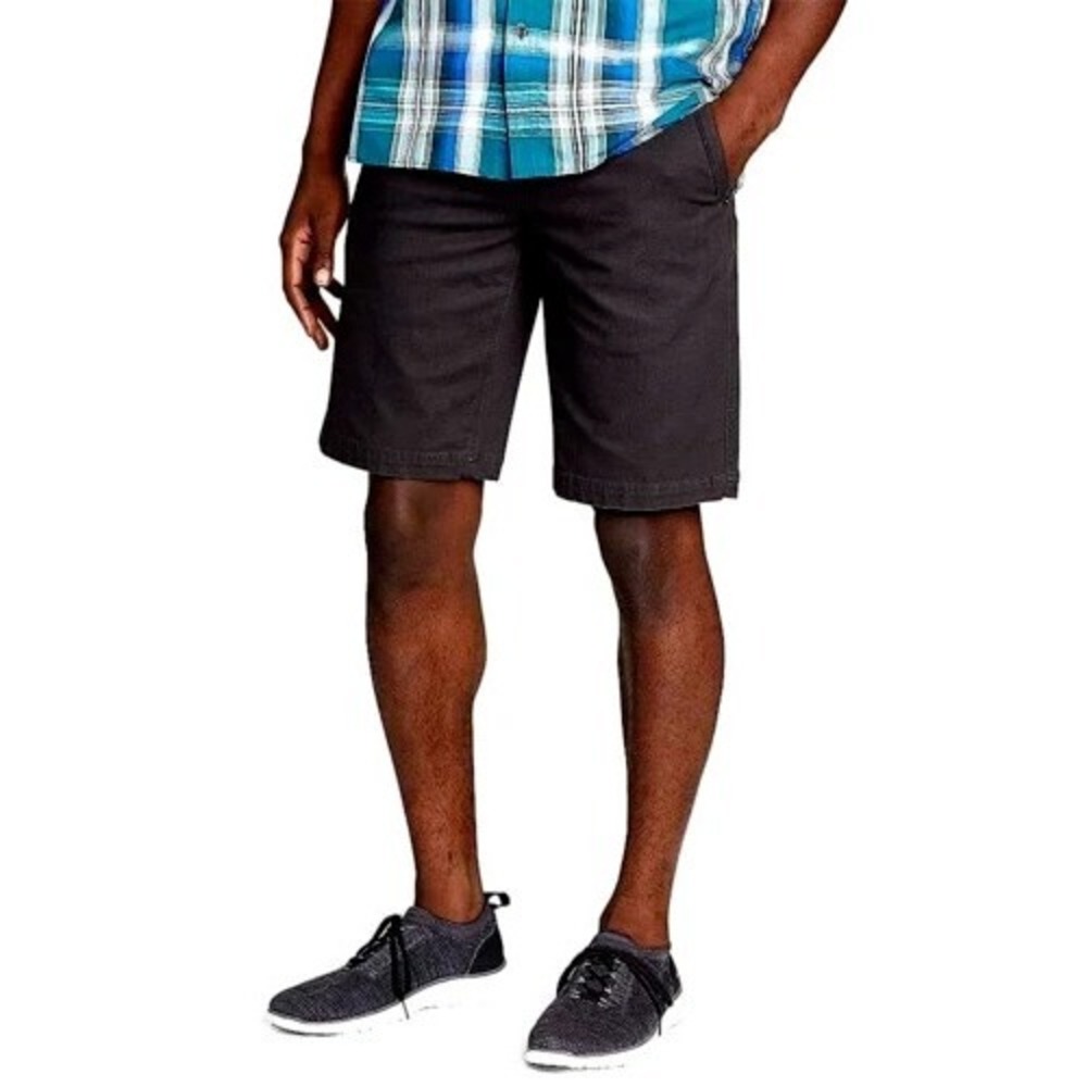 Eddie Bauer Men's Canvas Cargo Utility Shorts Black 5-Pocket Size 40 NWT - Picture 2 of 10